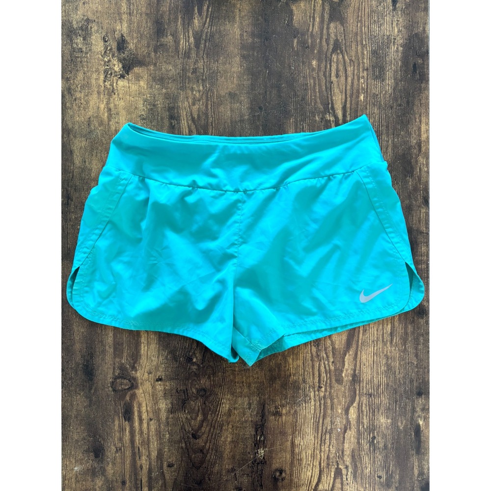 Nike Turquoise Running Shorts Womens Medium Teal Blue Athletic Gym Training